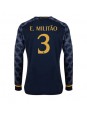Real Madrid Eder Militao #3 Replika Borta Kläder 2023-24 Långärmad